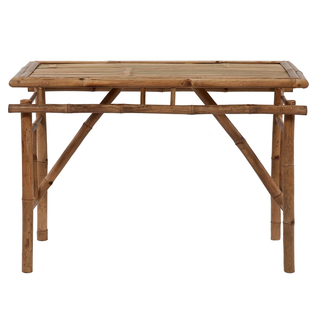 Mesa Plegable De Jardín De Bambú 115x50x75 Cm
