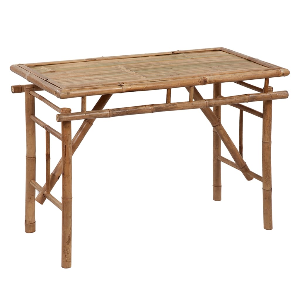 Mesa Plegable De Jardín De Bambú 115x50x75 Cm