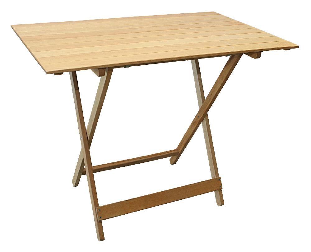 Mesa Plegable De Madera Maciza Para Picnic Jardín Y Camping Cm100x60 75h