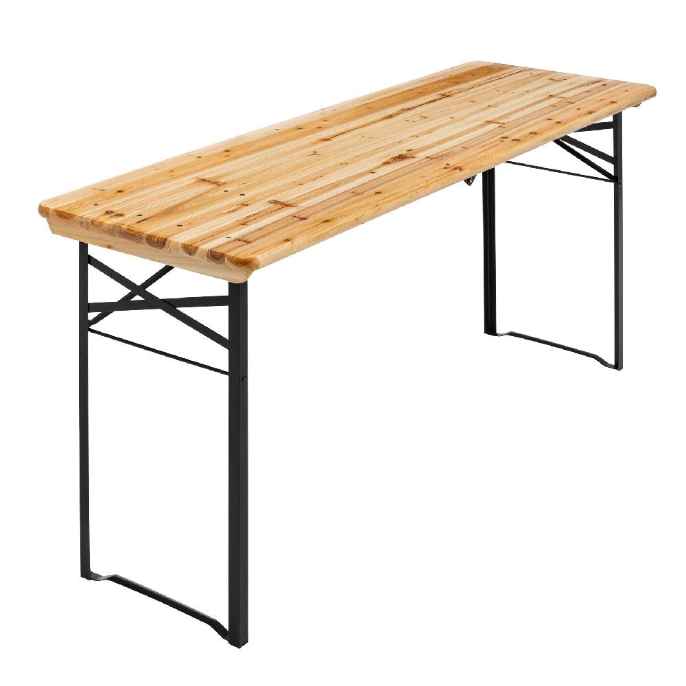 Mesa plegable de madera para cervecería de 180 cm