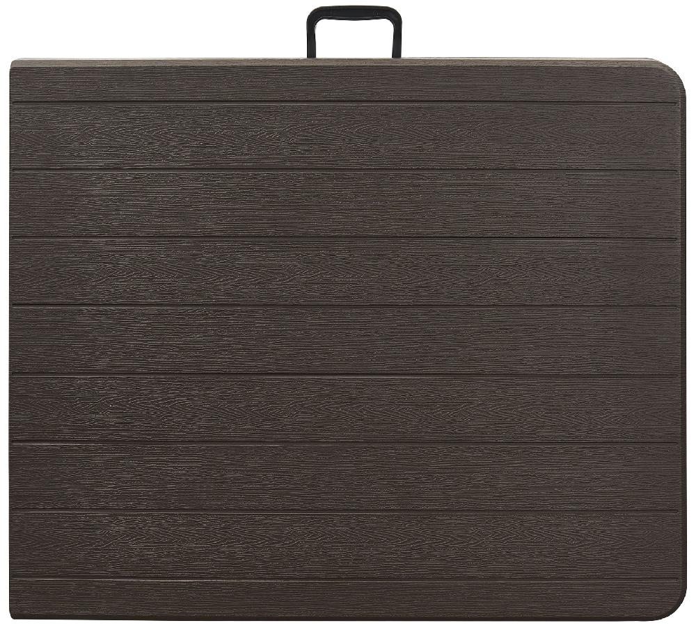 Mesa Plegable Imitación Madera 180x75x73 Cm Marron