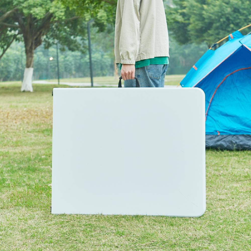 Mesa Plegable Ljusnarsberg Exterior Metal/pl√°stico 180x75x72cm - Blanco [en.casa]