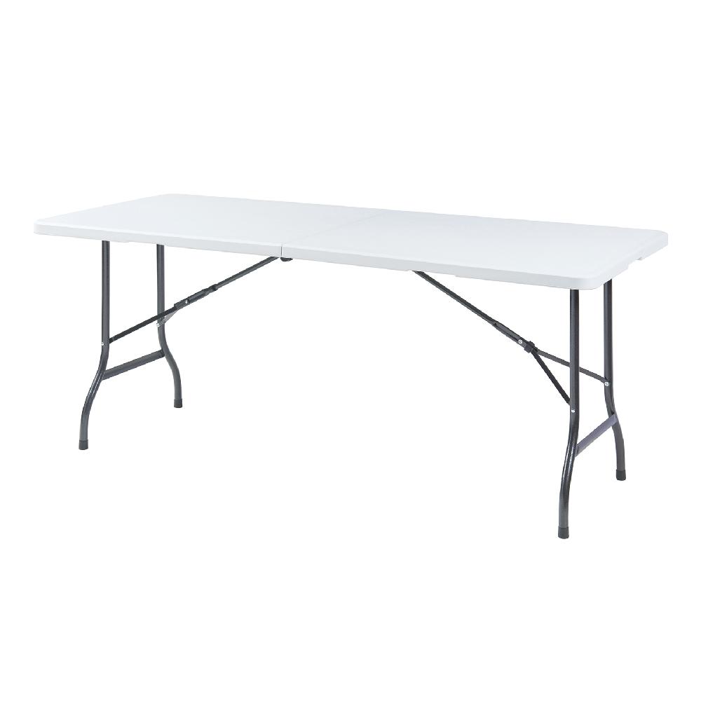 Mesa Plegable Ljusnarsberg Exterior Metal/pl√°stico 180x75x72cm - Blanco [en.casa]