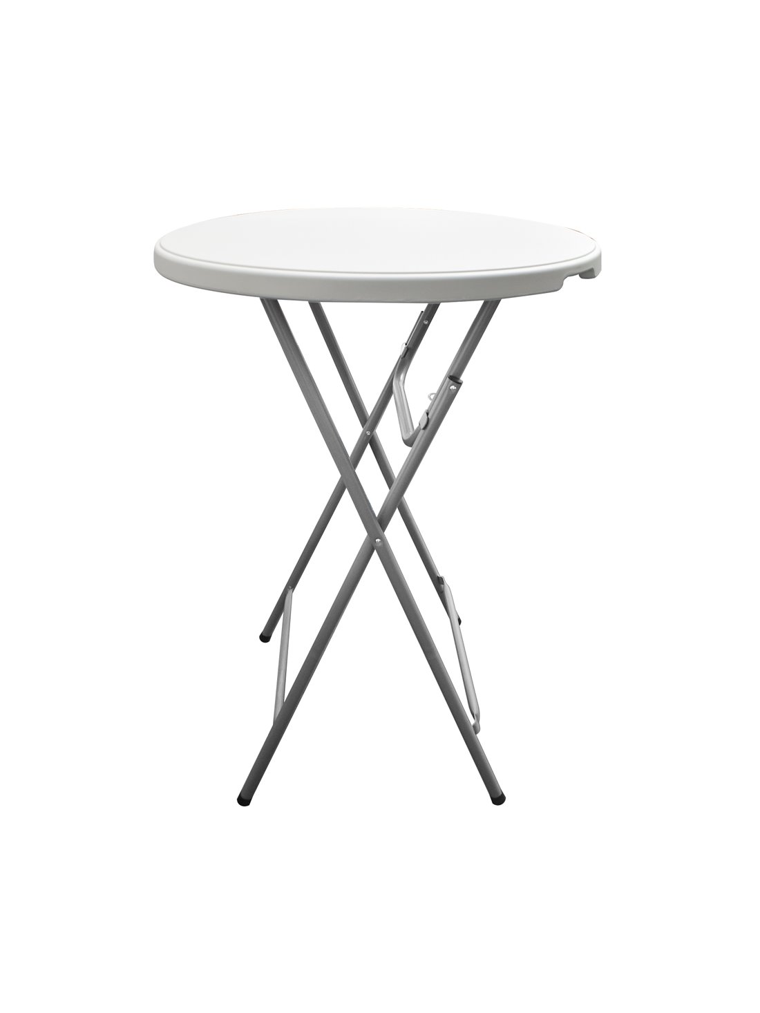 Mesa Plegable Redonda 80x110cm Blanca Catering | Mesa Resina Con Patas De Acero Plegable Para Eventos Terraza Y Camping | 2 Unidades (Blanca)