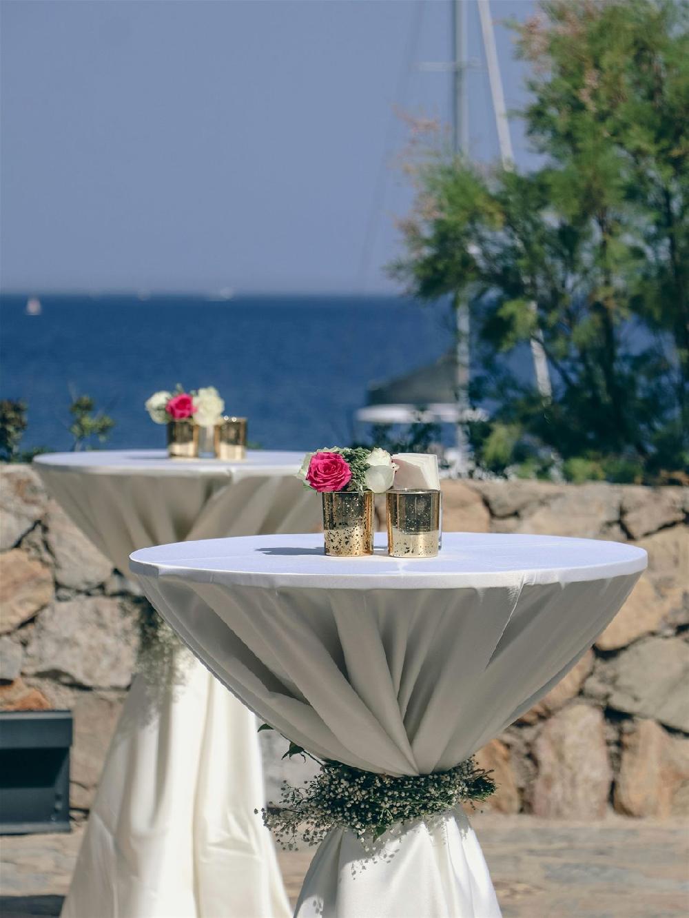 Mesa Plegable Redonda 80x110cm Blanca Catering | Mesa Resina Con Patas De Acero Plegable Para Eventos Terraza Y Camping | 2 Unidades (Blanca)