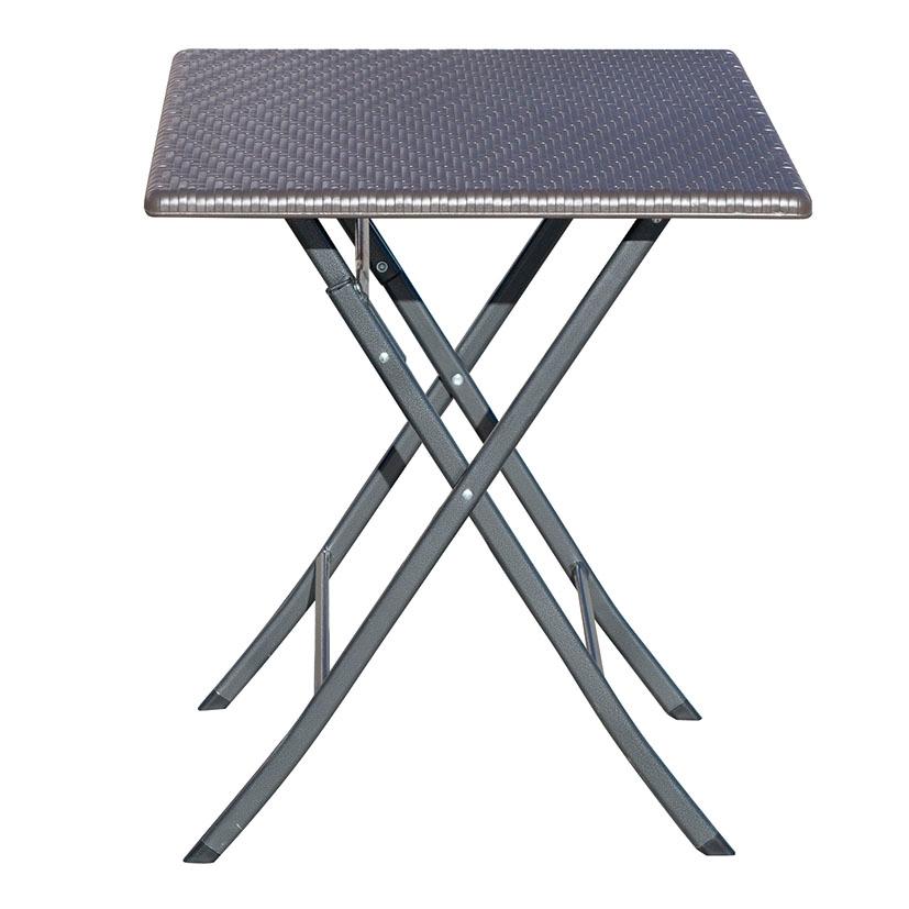 MESA POLIET. RATAN PLEG. 61 5X61 5X73 CM