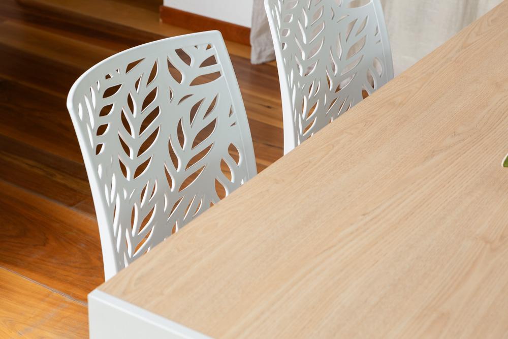 Mesa Rectangular Fija De 150x90 Cm Con Estructura De Aluminio Y Tapa De Vidrio Decorado Milo Para Interior/exterior Madera/blanco