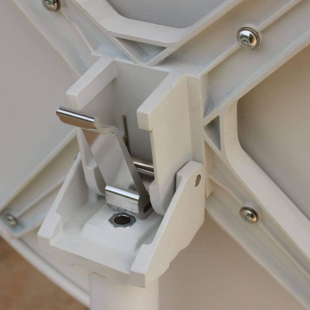 Mesa Redonda De Exterior Plegable De Ø60 Cm Para Bares Y Pubs Con Estructura De Acero Y Tablero Bazar - COLOR Blanco