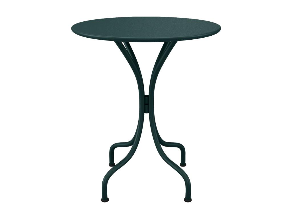 Mesa Redonda De Jardín De 60 Cm De Diámetro De Metal - Verde Pino - MIRMANDE De MYLIA
