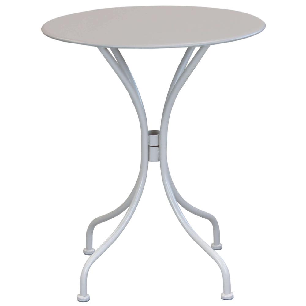 Mesa Redonda De Jardín Ø60 Para Bares Y Pubs Con Estructura De Acero Hierro Redonda - COLOR Gris Oscuro