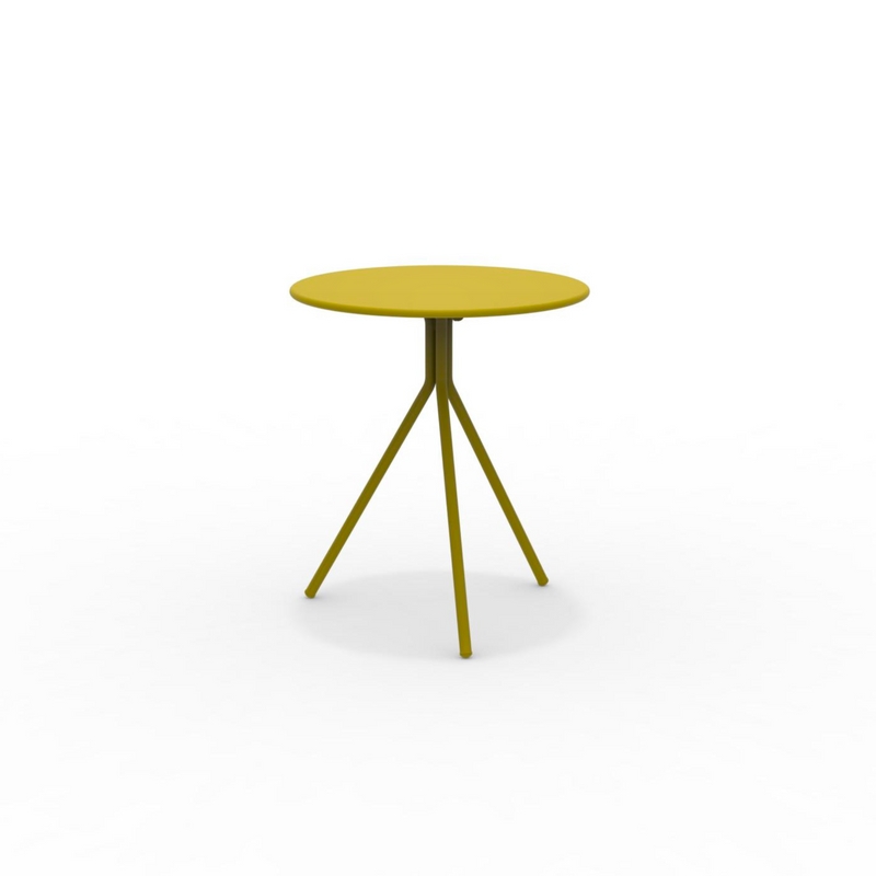 Mesa redonda de metal "Twist15" para jardín 65x65 cm 75h Curry