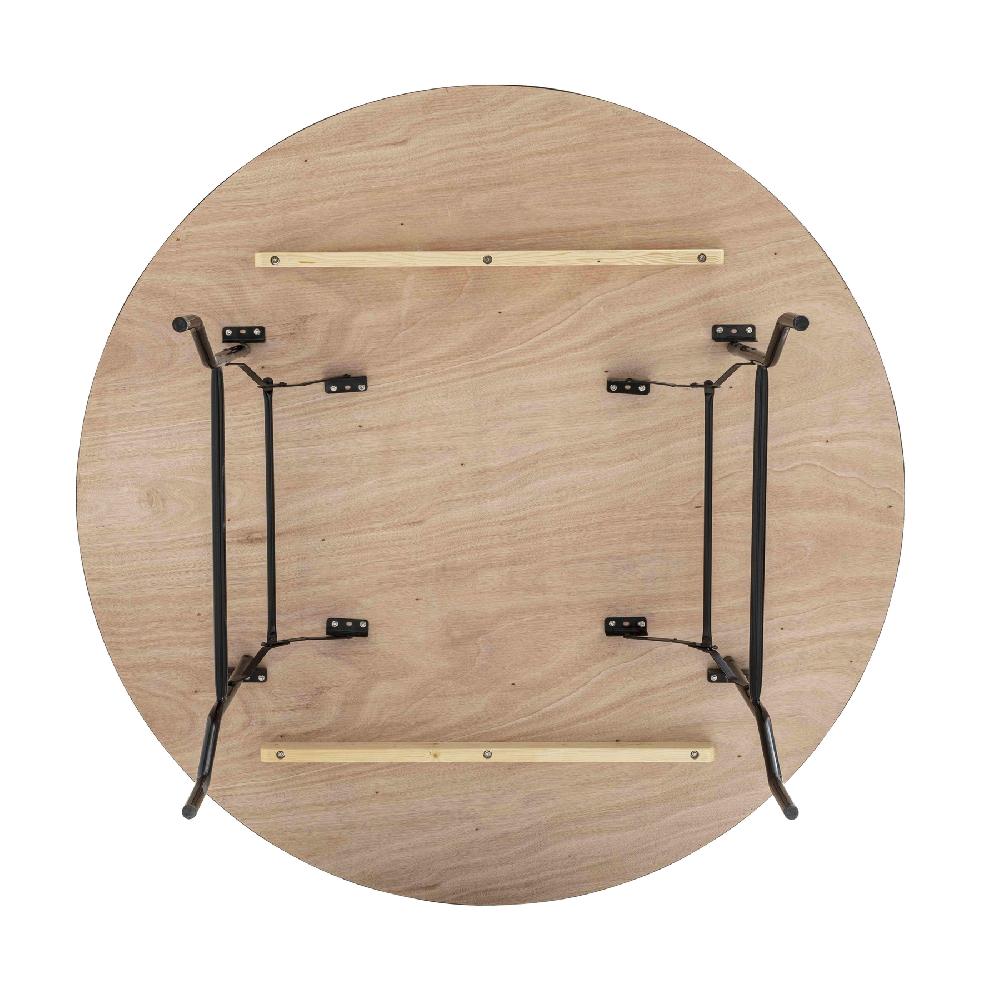 Mesa Redonda Plegable De Madera Para 10 Personas De 170 Cm