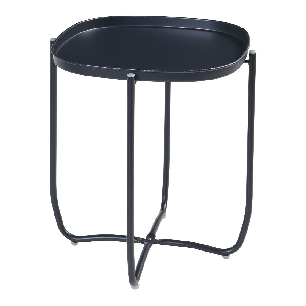 Mesita De Jardín Sandefjord Acero 53x46x46cm - Negro [en.casa]