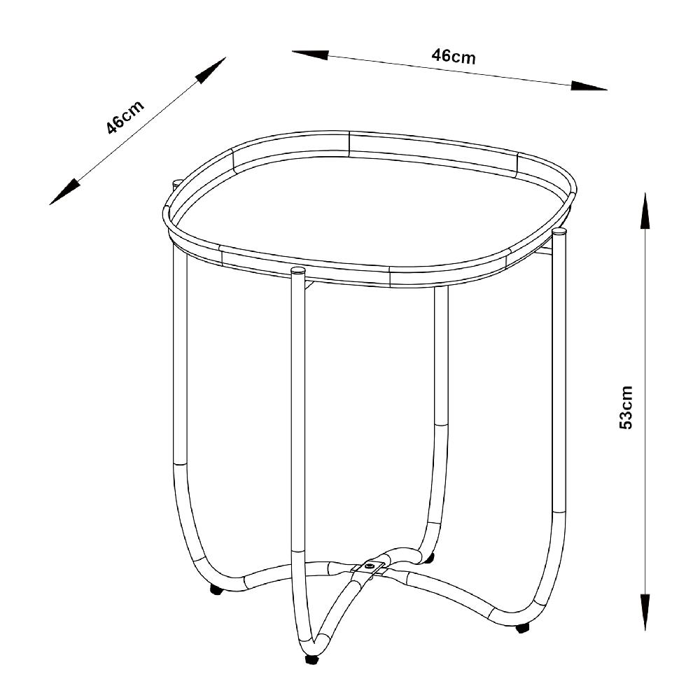 Mesita De Jardín Sandefjord Acero 53x46x46cm - Verde [en.casa]