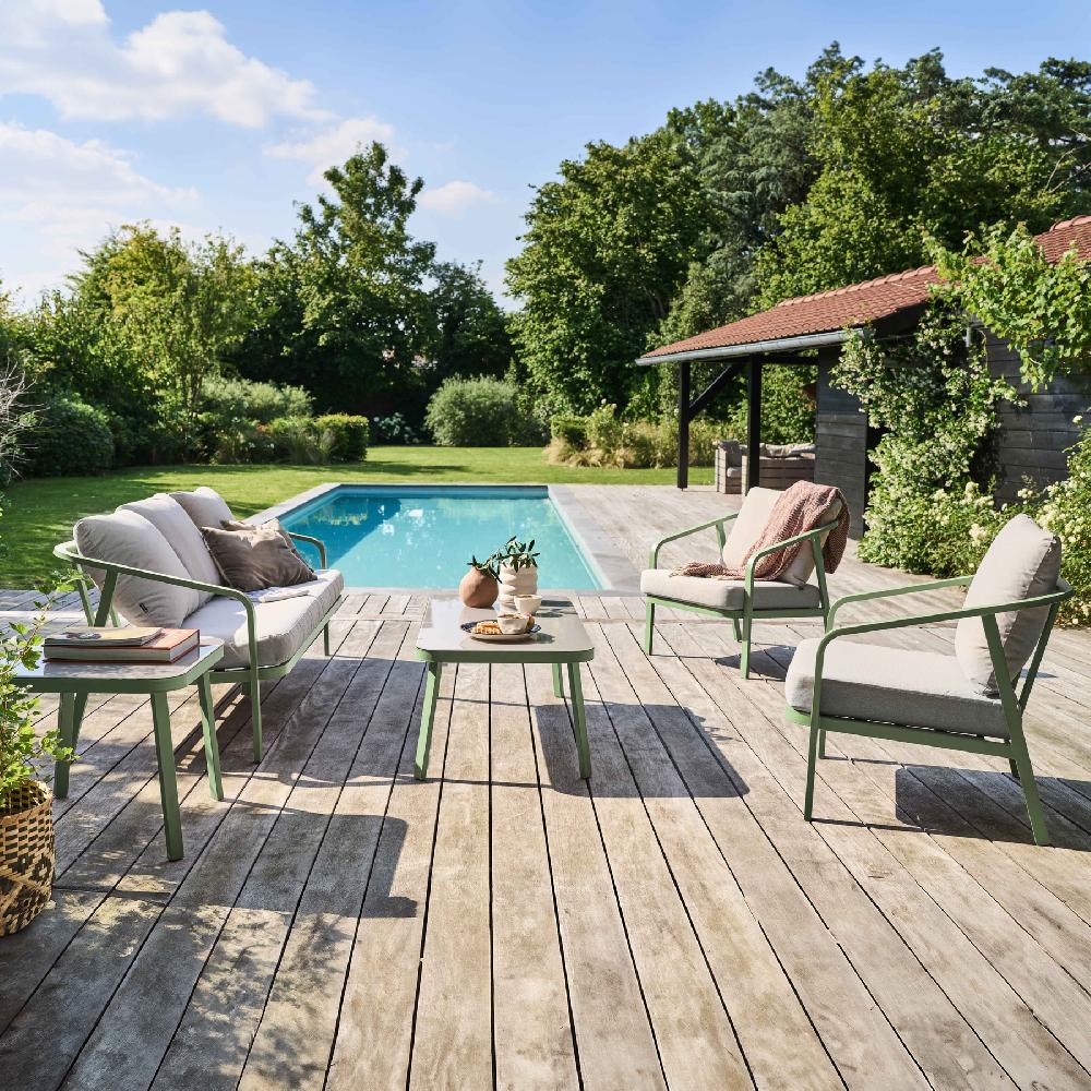 Mueble de jardín 5 plazas verde