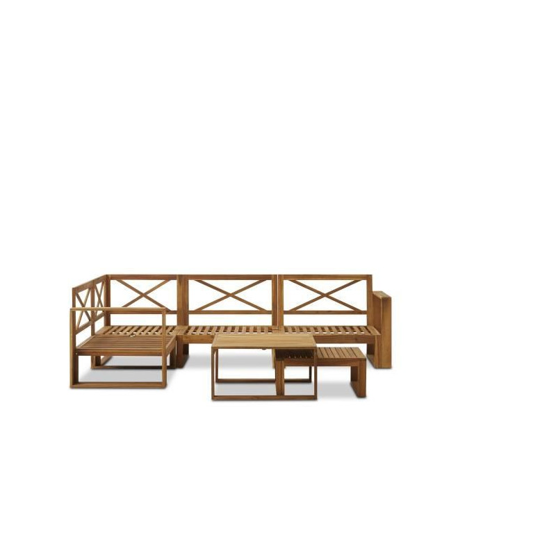 Muebles De Jardín De Acacia FSC Para 6 Personas Verde Agua