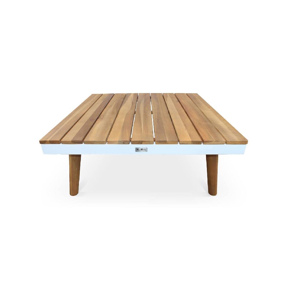 Muebles De Jardín De Madera De 5 Plazas Buenos Aires Blanco 262.5x79.5x69.5 Cm