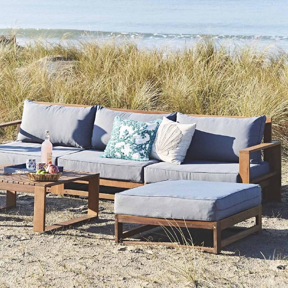 Muebles De Jardín De Madera De 5 Plazas Mendoza Madera 273x75x72.5 Cm