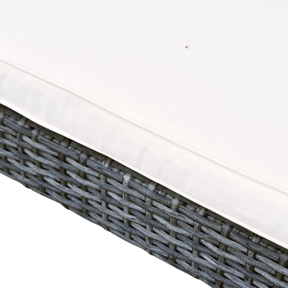 Muebles De Ratán OUTSUNNY Poliéster Ratán PE Vidrio Metal Gris 108.5x61.5x76.5 Cm 841-173