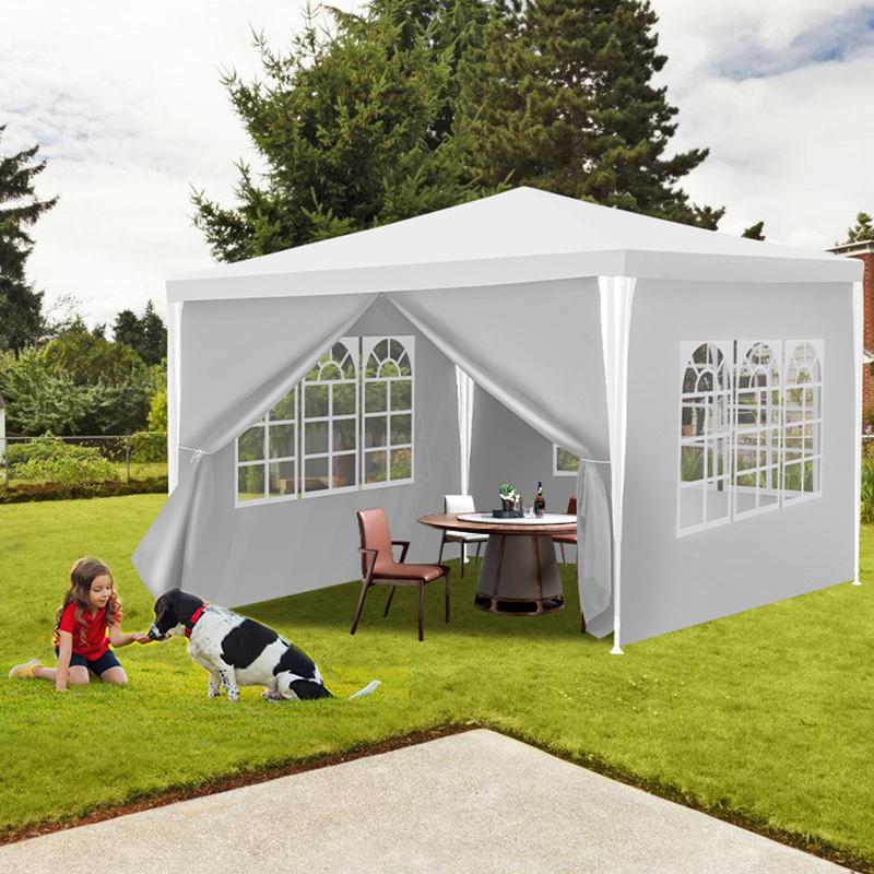 Pabellón Carpa Terraza - Carpa de mercado y protección solar para el jardín pabellón ideal para fiestas 3x3m Blanca