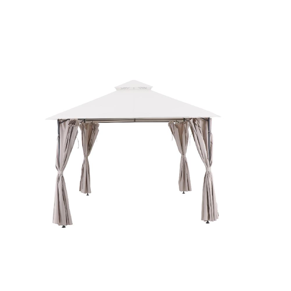 Pack 4 cortinas para pérgola Oxis topo 300x300 cm