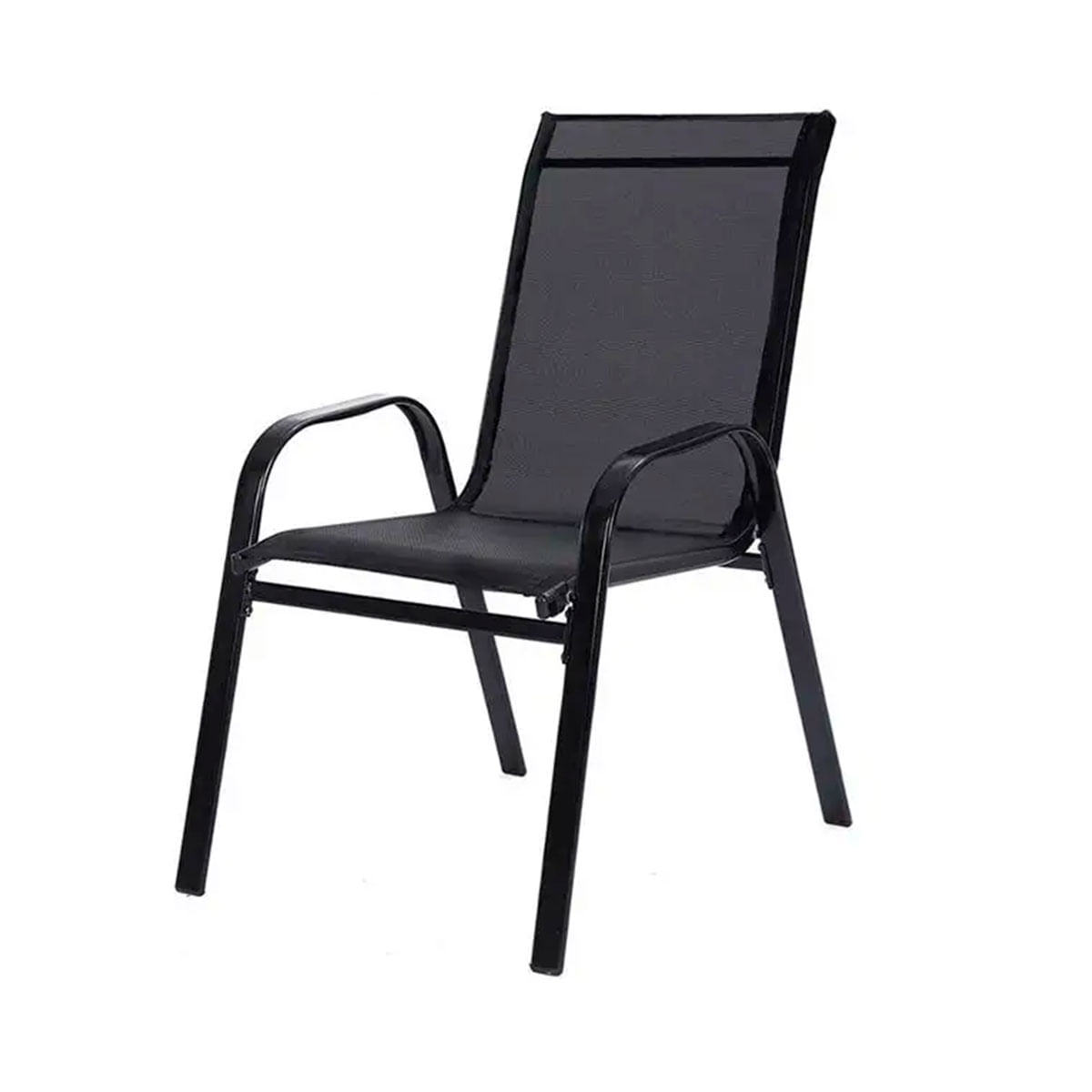 Pack De 4 Sillas De Exterior Metal Negro