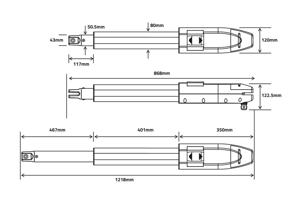 Pack Portón Eléctrico Abatible EIGER 300B180 + Motor TANKER B700
