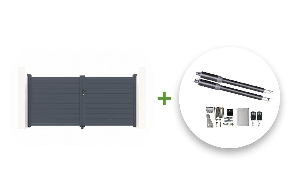 Pack portón eléctrico batiente EIGER 300B160 + motor RANGER B150