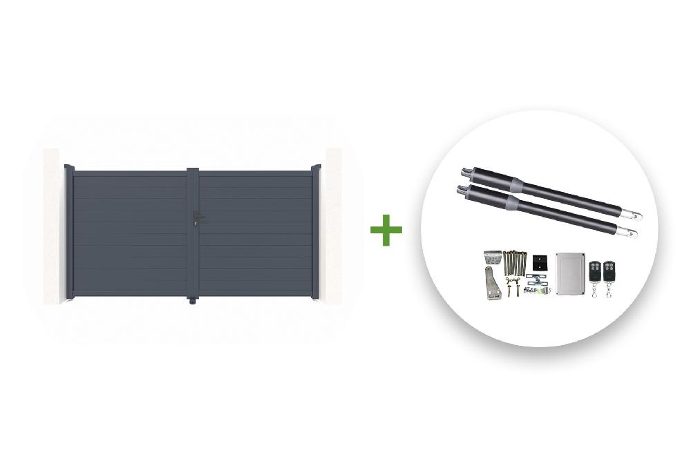 Pack portón eléctrico batiente EIGER 300B180 + motor RANGER B150