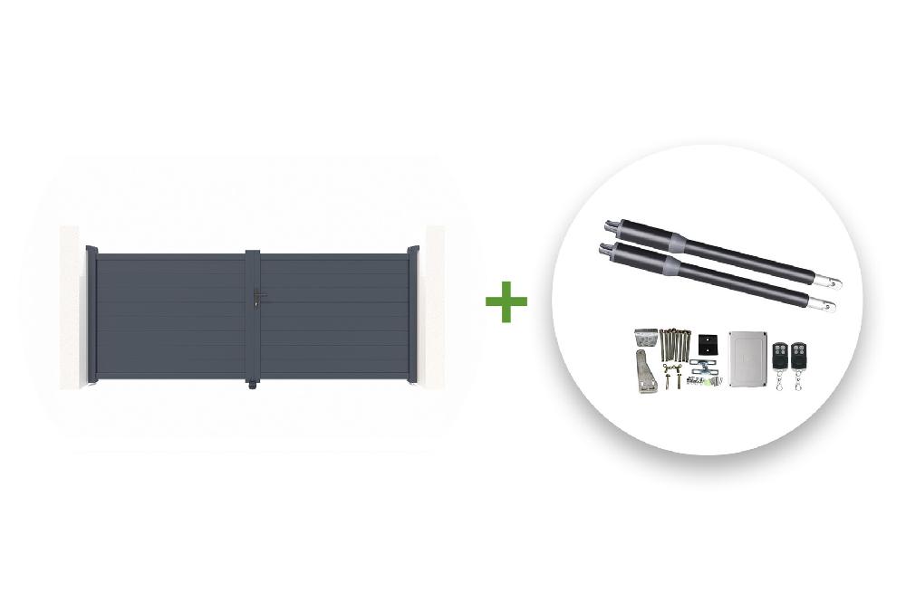 Pack portón eléctrico batiente EIGER 350B140 + motor RANGER B150