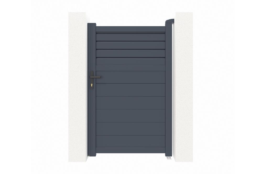 Pack Puerta Batiente 3 5m CARPATIA 350B160 + Puerta CARPATIA 100P160 Gris