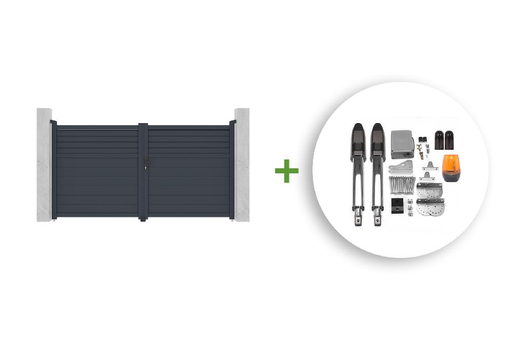 Pack puerta batiente 3m CARPATIA 300B160 + CISTERNA B700