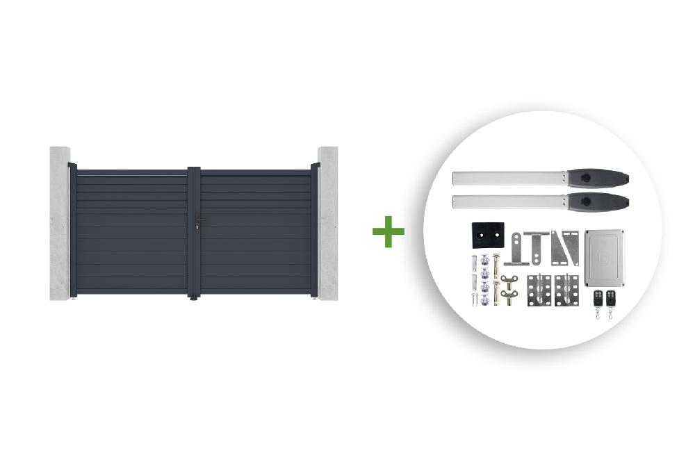 Pack puerta batiente 3m CARPATIA 300B160 + HICKER B200