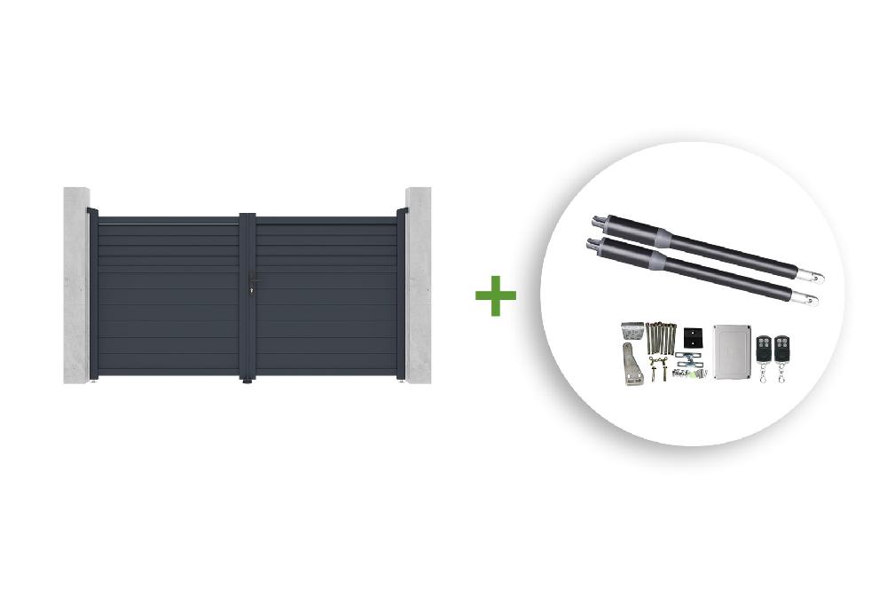 Pack puerta batiente 3m CARPATIA 300B160 + RANGER B150