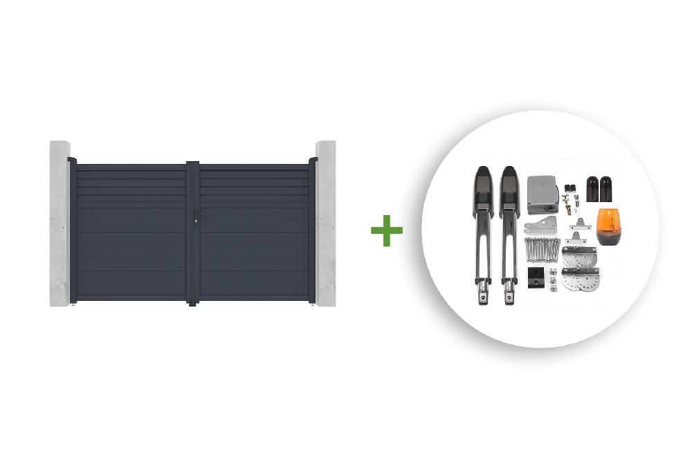 Pack puerta batiente 3m CARPATIA 300B180 + CISTERNA B700