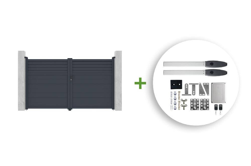 Pack puerta batiente 3m CARPATIA 300B180 + HICKER B200