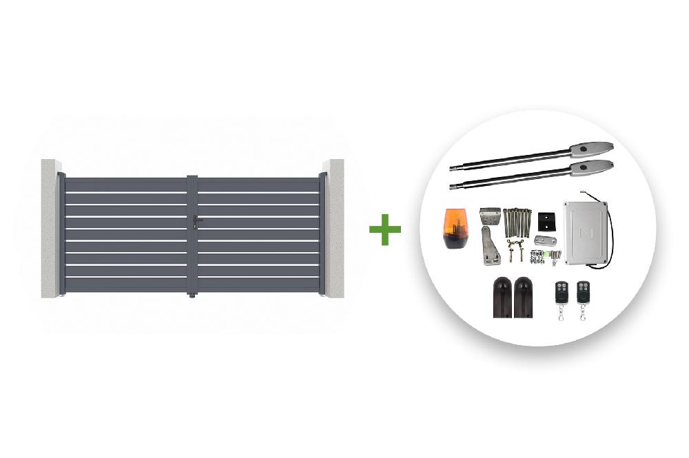 Pack puerta batiente automática 3 5m VOGEL 350B140 + motor TANKER B250