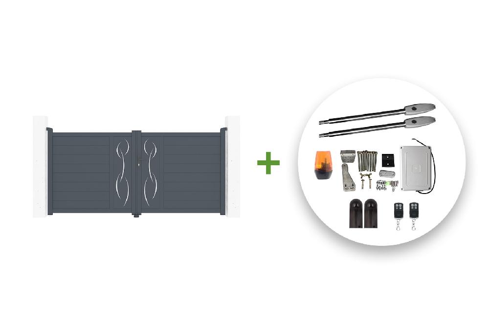 Pack puerta batiente automática 3m LIFE 300B140 + motor TANKER B250