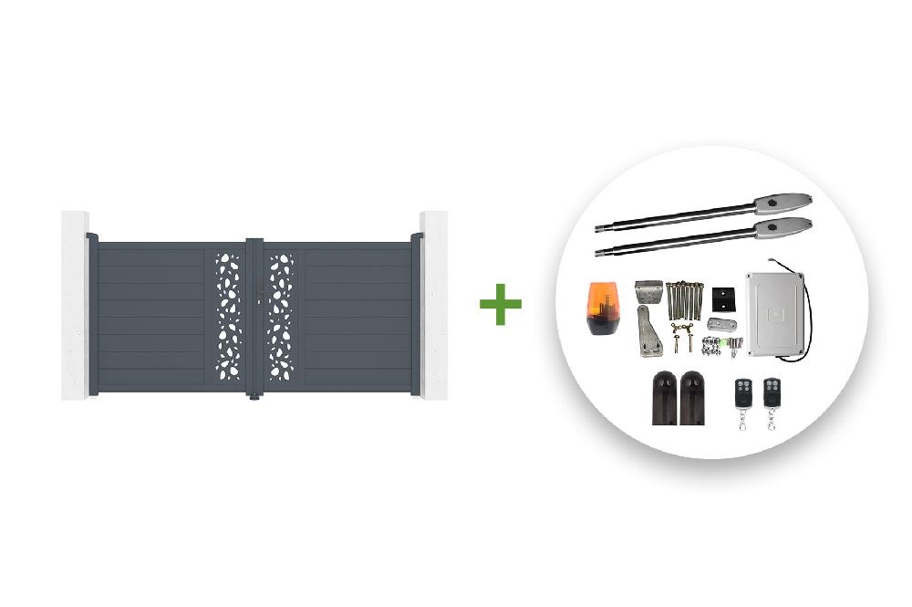 Pack puerta batiente automática 3m SUNNY 300B140 + motor TANKER B250