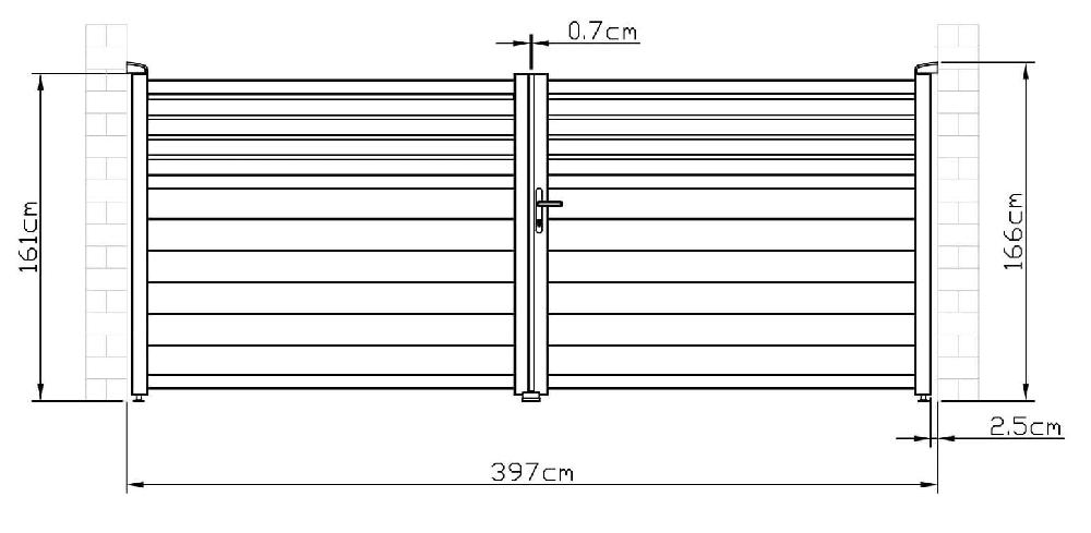 Pack Puerta Batiente Automática 4m CARPATIA 400B160 + Motor TANKER B250