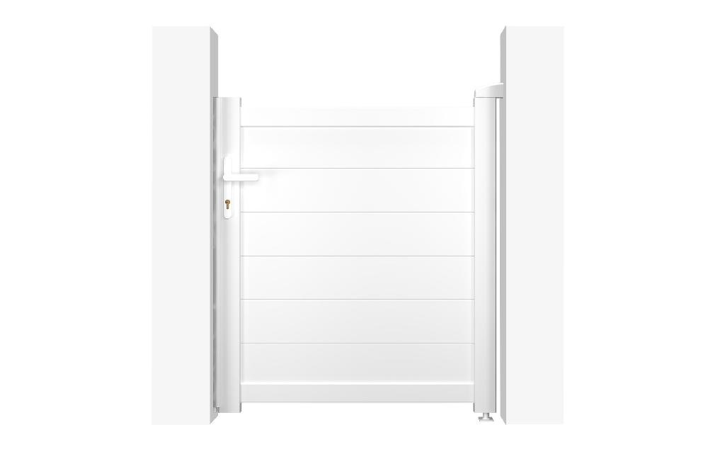 Pack Puerta Batiente EIGER 300B115 + Puerta Peatonal EIGER 100P115 Blanco