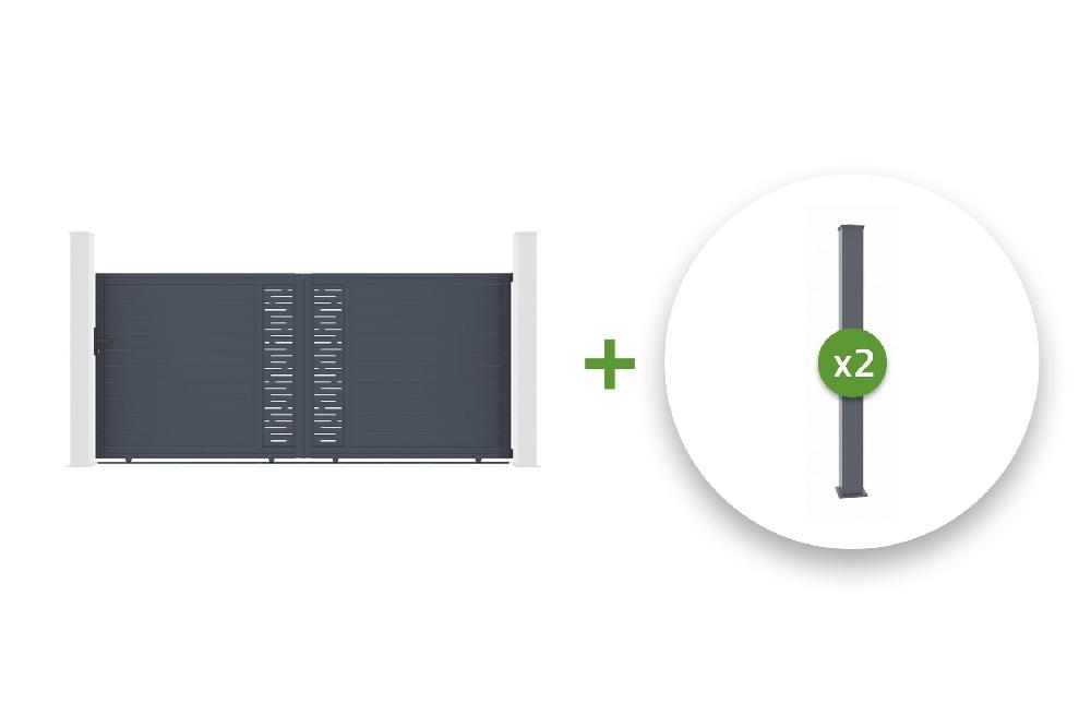 Pack puerta corredera 3m ARLBERG 300C160 + 2 postes H.190cm