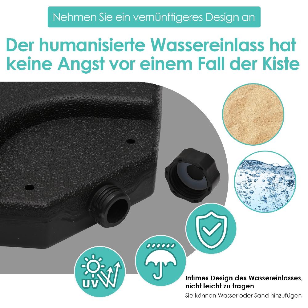 Parasol Soporte Placas Paraguas De 4 Piezas Peso Paragüero Soporte Hasta 80kg