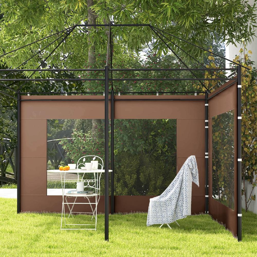 Paredes Para Carpa OUTSUNNY Tela Oxford Marrón 295x195 Cm 84C-490V00BN