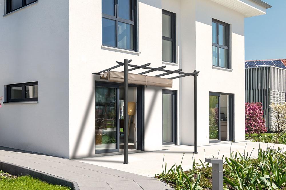 Pérgola adosada MIRA 3m x 3m Beige