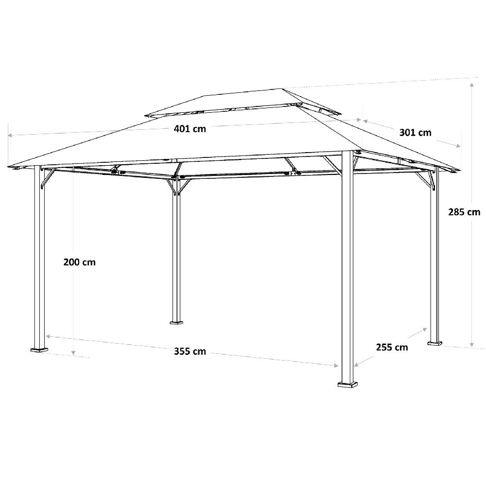 Pérgola Aluminio NATERIAL Ágora Blanco 301x401 Cm