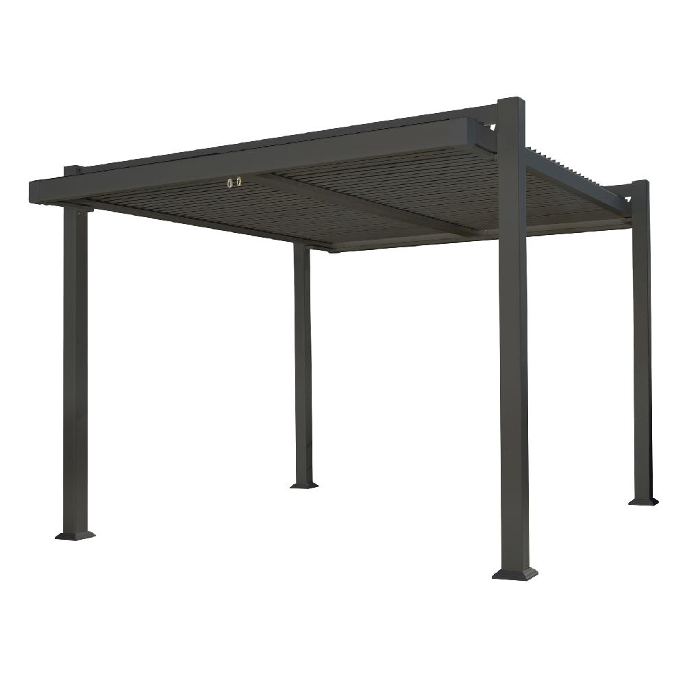 Pérgola Aluminio NATERIAL Persea Gris Antracita 320x360 Cm
