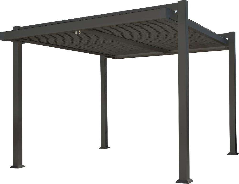 Pérgola Aluminio NATERIAL Persea Gris Antracita 320x360 Cm