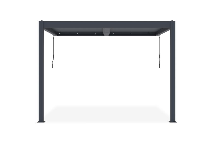Pérgola Bioclimática Adosada SANTA 3m X 3m Gris Antracita