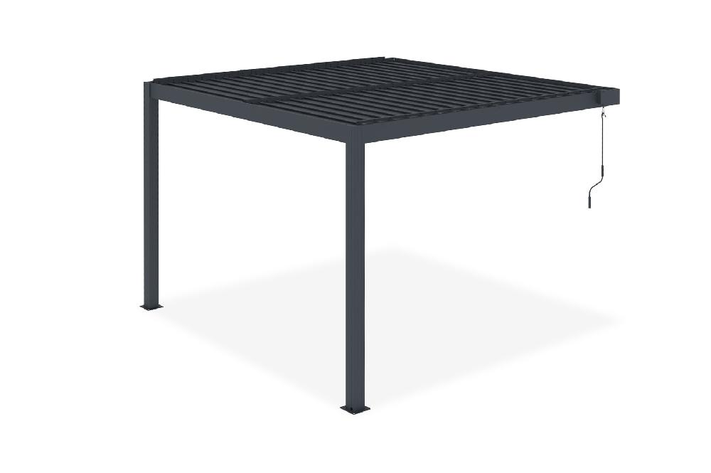 Pérgola Bioclimática Adosada SANTA 3m X 3m Gris Antracita